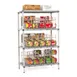Metro MQCR243674 Max Q Plastic 4-Shelf Can Rack w/ 96 #10 Cans Capacity and 74" Posts 1 image