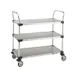 Metro MW206 MW Series Stainless Steel Solid Utility Cart - 21" x 36" x 39" 1 image
