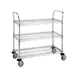 Metro MW702 Super Erecta MW Standard Duty Utility Cart w/ 3 Wire Shelves - 18" x 24" x 38" 1 image