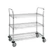 Metro MW704 Super Erecta MW Standard Duty Utility Cart w/ 3 Wire Shelves - 18" x 30" x 38" 1 image