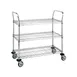 Metro MW712 Super Erecta MW Standard Duty Utility Cart w/ 3 Wire Shelves - 24" x 36" x 39" 1 image