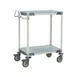 Metro MXUC2436G-25 MetroMax® i 2-Shelf Plastic Shelving Utility Cart - 24" x 36" x 39.25" 1 image
