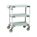Metro MXUC2436G-35 MetroMax® i 3-Shelf Plastic Shelving Utility Cart - 24" x 36" x 39.25" 1 image