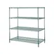 Metro N346K3 Super Erecta 4-Shelf Wire Shelving Starter Unit, Metroseal Green Epoxy - 18" x 42" x 63" 1 image