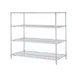 Metro N466BR Super Erecta 4-Shelf Wire Stationary Shelving Starter Unit, Brite - 21" x 60" x 63" 1 image