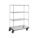 Metro N556MC Super Erecta Chrome Mobile Wire Shelving Dolly Truck Cart - 24" x 48" x 70" 1 image