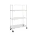 Metro N566BC Super Erecta® Chrome 4-Shelf Wire Shelving Stem Caster Cart - 24" x 60" x 68" 1 image