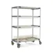 Metro PR48VX3-XDR MetroMax i Mobile Drying Rack with Two Drop-Ins, 1 Tray Rack, 1 Bulk Shelf and Drip Tray, 26" x 50" x 68" 1 image