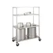 Metro PR60ES 60"W x 24"D x 68"H Stainless Steel Mobile Pot & Pan Rack, 4 Solid Embossed Shelves, NSF 1 image
