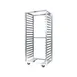 Metro RD33N 20 Pan Aluminum Mobile Side Load Bun / Sheet Pan Rack with 3" Bottom Load Slides 1 image