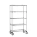 Metro SEZ-183668C-MU-41 Super Erecta® 5-Shelf Wire Shelving Stem Caster Cart, Chrome - 36" x 18" x 68" 1 image