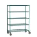 Metro SEZ-244868K3-MP-41 Super Erecta 5-Shelf Wire Shelving Stem Caster Cart, Metroseal Green - 48" x 24" x 68" 1 image