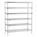 Metro SEZ-246074C-S-42 Super Erecta 6-Shelf Wire Shelving Starter Unit, Chrome - 24" x 60" x 74" 1 image