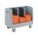 Metro SSD16 Blue Polymer Dish & Tray Cart, 38-15/16" x 31-7/8" x 20", 60 Dishes, NSF, Microban 1 image