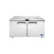 Atosa USA MGF8410GR 60" 2-Section Worktop Refrigerator, with Backsplash, 2 Doors, 17.2 cu. ft. 1 image