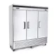 Migali C-3FB-HC 81.9" 3-Solid Door Reach-In Freezer, Bottom Mount, 68 cu. ft., Stainless Steel 1 image