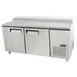 Migali C-PP67-HC 67" 2-Section Refrigerated Pizza Prep Table w/ 2 Doors, (9) 1/3 Size Pans 1 image