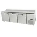Migali C-PP93-HC 93" 3-Section Refrigerated Pizza Prep Table w/ 3 Doors, (12) 1/3 Size Pans 1 image