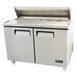 Migali C-SP48-12-HC 48" Two Section Sandwich/Salad Prep Table w/ 2 Doors, 12 Pans 1 image