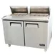 Migali C-SP60-24BT-HC 60" Two Section Mega Top Sandwich Prep Table w/ 2 Doors, 24 Pans 1 image