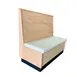 MKLD 36-WB-PS-S Single Plain Back Restaurant Booth, 48L x 36H, Wood Back, Upholstered Seat, Red Oak Frame 1 image