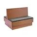 MKLD 36-WB-S Single Plain Back Restaurant Booth, 48L, Wood Back, Upholstered Seat, 36H 1 image