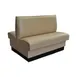 MKLD 48-PB-D Double Restaurant Booth, 48L x 48H, Upholstered Plain Back & Seat 1 image