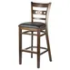 MKLD A6025-BS V Barstool – Ladder Back with Diamond Cutouts, Veneer Seat, Beechwood Frame, Plastic Glides 1 image
