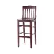 MKLD A6235-BS SOLID Schoolhouse Barstool – Slat Back, Solid Wood Seat, Beechwood Frame, Armless, Footrest 1 image