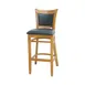 MKLD A6279-BS BV Barstool – Upholstered Black Vinyl Seat & Back, European Beechwood Frame, Footrest, Plastic Glides 1 image