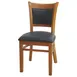 MKLD A6279 BV Indoor Side Chair with Upholstered Back and Seat, Black Vinyl, Beechwood Frame 1 image