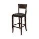 MKLD A6790-BS BV Barstool – Wood Cut‑Out Back, Upholstered Black Vinyl Seat, Beechwood Frame, Plastic Glides 1 image