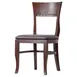 MKLD A6790 BV Indoor Biedermeier Side Chair with Wood Back and Upholstered Seat, Black Viny 1 image