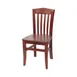 MKLD A6830 Indoor Side Chair with Slat Back and Solid Wood Seat, European Beechwood Frame 1 image