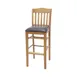 MKLD A6930-BS SOLID Barstool – 5‑Slat Wood Back, Solid Wood Seat, European Beechwood Frame, Plastic Glides 1 image