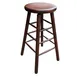 MKLD ABS001 - Backless Bar Stool, Round Solid Wood Seat, European Beechwood Frame, Armless, Legs Base 1 image