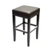MKLD ABS002 - Backless Bar Stool, Square Vinyl Seat, Beechwood Frame, Footrest, Plastic Glides 1 image