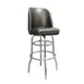 MKLD AM6303 Swivel Bar Stool, Black Vinyl Bucket Seat, Double Chrome, 18ga Steel Tubing, Armless Plain Back 1 image