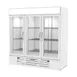 Beverage Air MMRF72HC-1-B-WW 75" 3 Glass Door Dual Temp Merchandiser in White, 19.62 / 44.85 cu. ft. 2 image