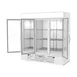 Beverage Air MMRF72HC-1-B-WW 75" 3 Glass Door Dual Temp Merchandiser in White, 19.62 / 44.85 cu. ft. 4 image