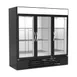 Beverage Air MMRF72HC-1-C-BW 75" 3‑Door Merchandiser, 44.85 ft³ Fridge, 19.62 ft³ Freezer, Black, R‑290 1 image