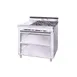 Montague Company 36-4G 36" Gas Heavy Duty Range w/ (4) Open Burners, (1) Gradient Heat Hot Top, Open Cabinet Base, 138.500 BTU 1 image