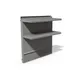 Montague Company DHS-54 54" x 36" Stainless Steel Backguard Flue Riser with Double Solid Shelves 1 image