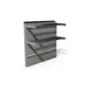 Montague Company TDHS-60 60" x 36" Stainless Steel Backguard Flue Riser with Double Tubular Shelves 1 image