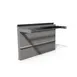 Montague Company TSHS-108 108" x 24" Stainless Steel Backguard Flue Riser with Single Tubular Shelf 1 image