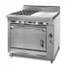 Montague Company V136-14E 36" Gas Heavy Duty Range w/ (2) Open Burners, (1) Even Heat Hot Top, Convection Oven, 140.000 BTU 1 image