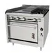 Montague Company V136-7PL 36" Gas Heavy Duty Range w/ (2) Open Burners, 24" Plancha Griddle, Convection Oven, 135.000 BTU 1 image