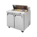 Turbo Air MST-36-N6 36" Two Section Sandwich / Salad Prep Table w/ 2 Doors, 10 Pans 1 image