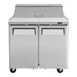 Turbo Air MST-36-N6 36" Two Section Sandwich / Salad Prep Table w/ 2 Doors, 10 Pans 6 image