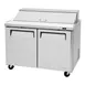 Turbo Air MST-48-N 48" Two Section Sandwich / Salad Prep Table w/ 2 Doors, 12 Pans 4 image